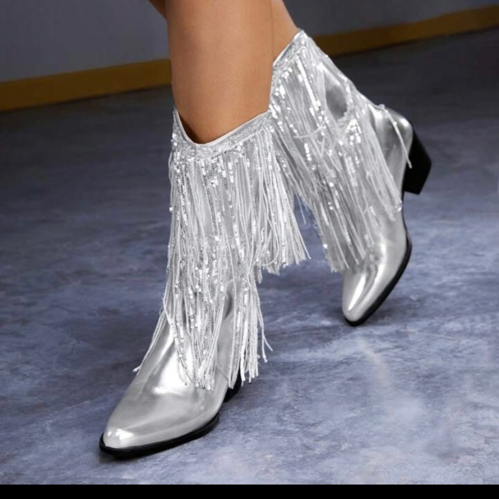 Silver boots